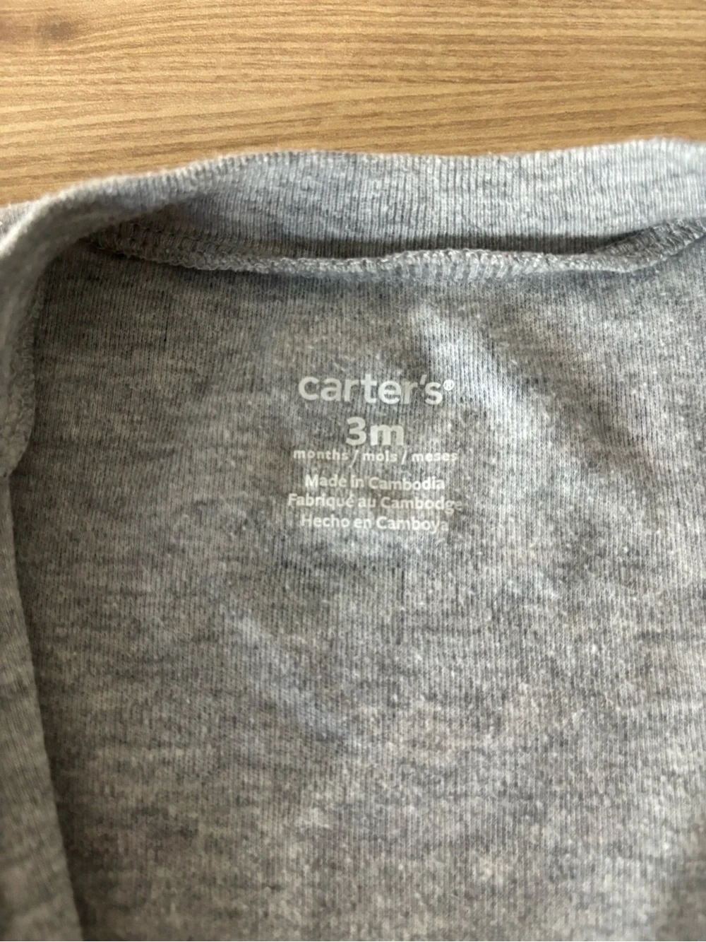 Child of Mine by Carter’s 0-3M gray car zip sleeper